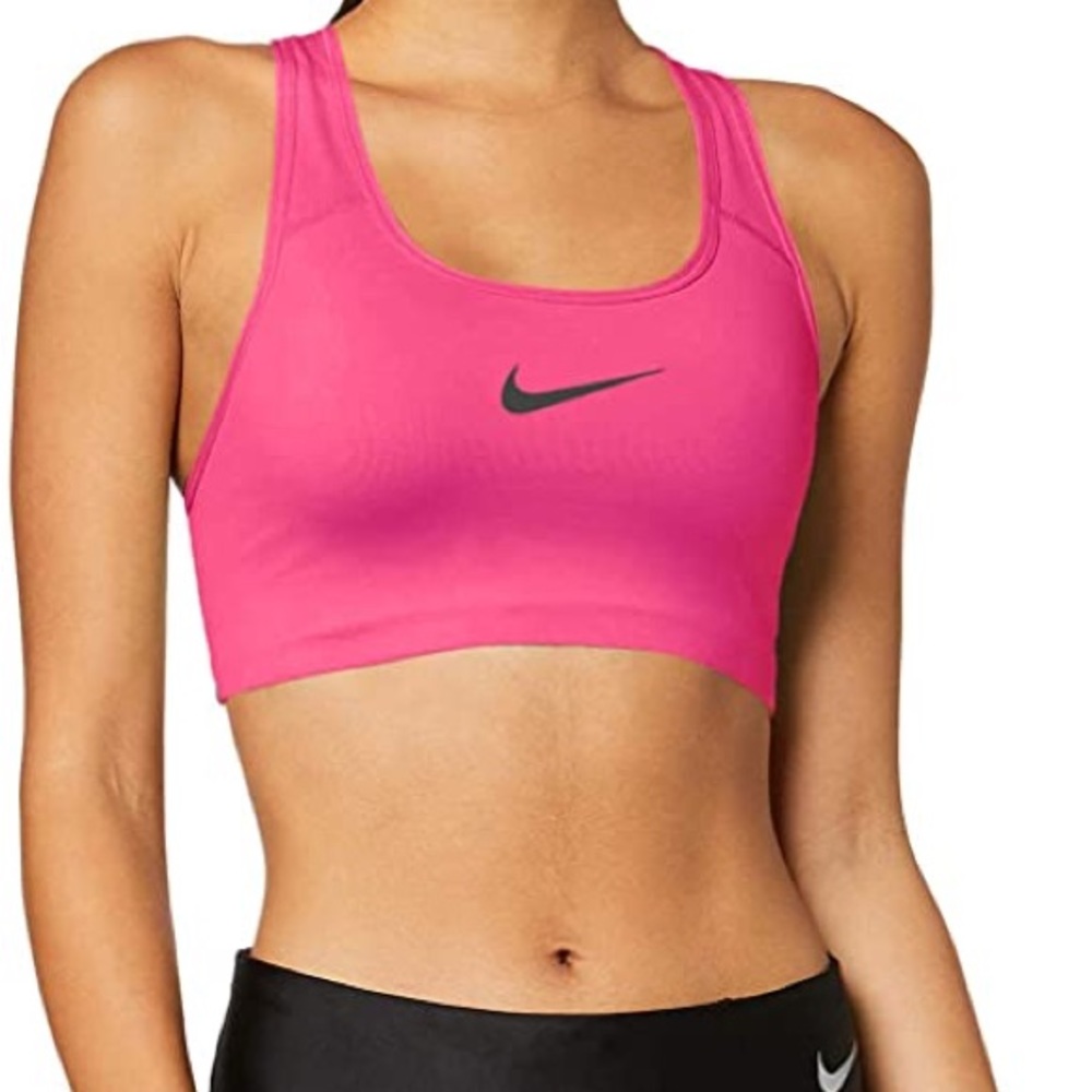 Nike swoosh sports bra in hot pink